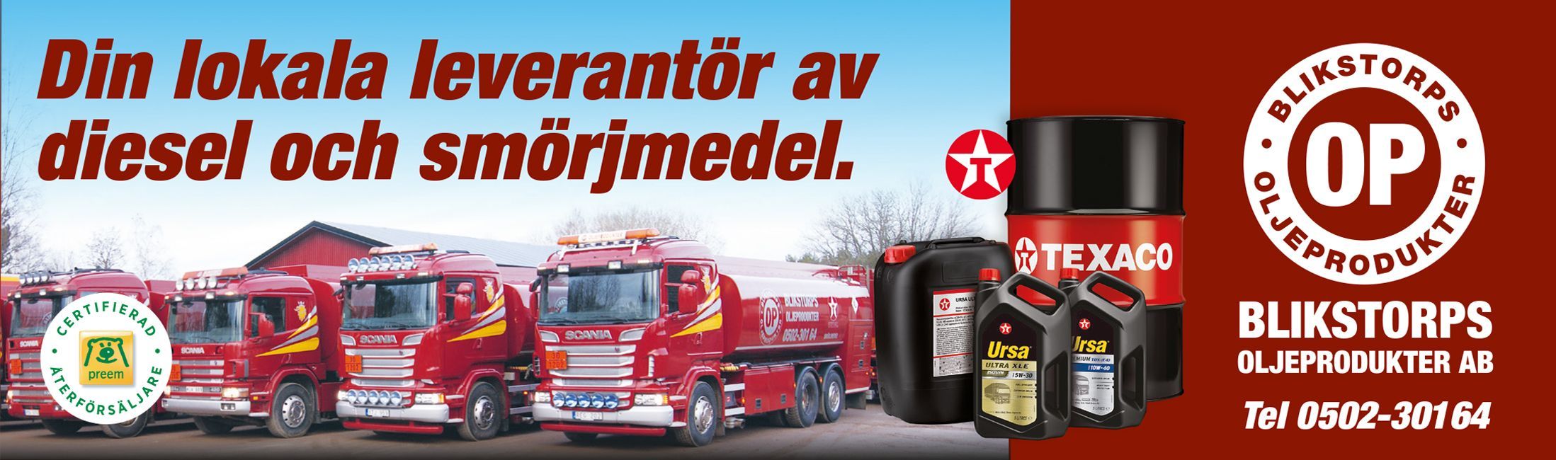 Blikstorps Oljeprodukter – Din lokala leverantör av diesel och smörjmedel